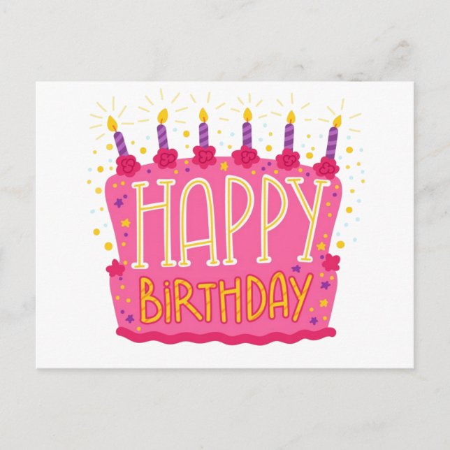 Happy Birthday Postcard (Front)