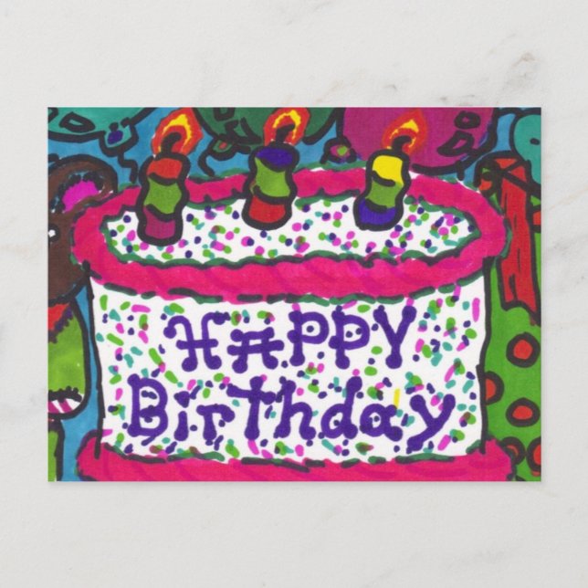 happy birthday postcard (Front)
