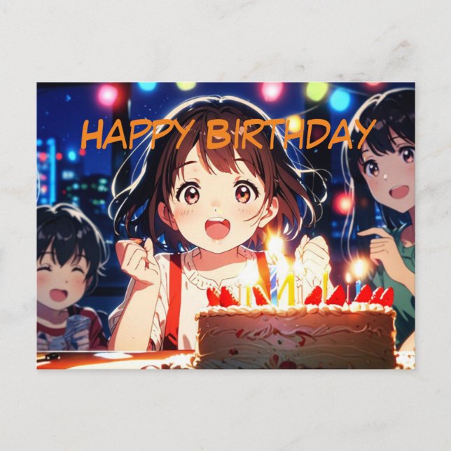 Happy birthday postcard (Front)