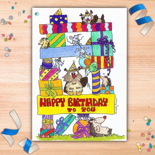 HAPPY BIRTHDAY postcard by Nicole Janes