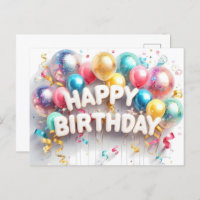 Happy birthday postcards, bulk, affordable