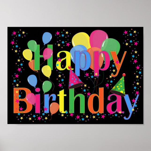 Happy birthday poster (Front)