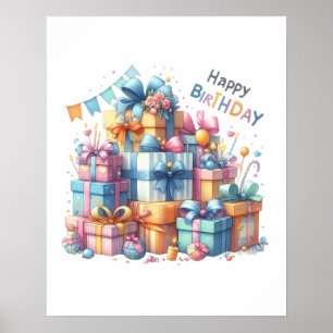 Happy Birthday Poster Gift For All Ages and Gender