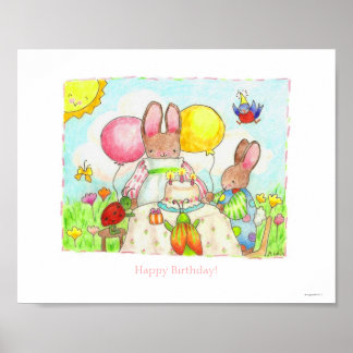Happy Birthday poster/print Poster
