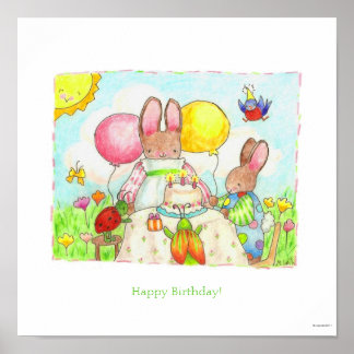 Happy Birthday poster/print Poster