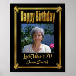 Happy Birthday Poster With Your Photo at Zazzle