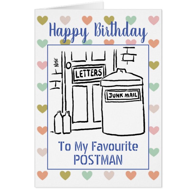 Happy Birthday Postman Cards (Front)