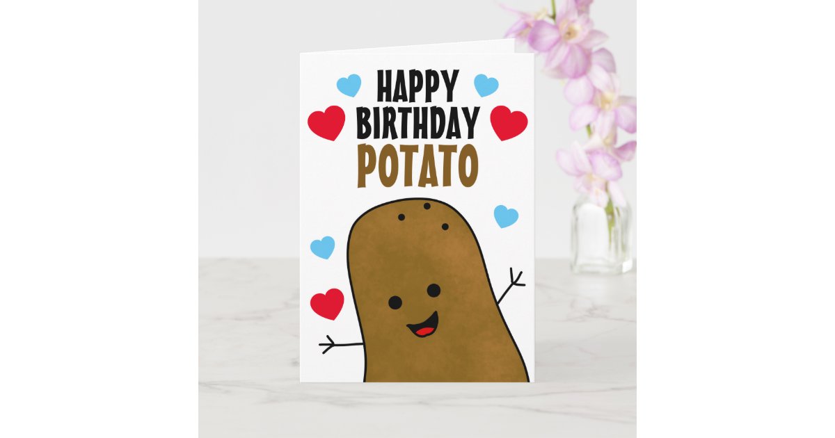 Kawaii Potato with glasses Postcard for Sale by HI-design