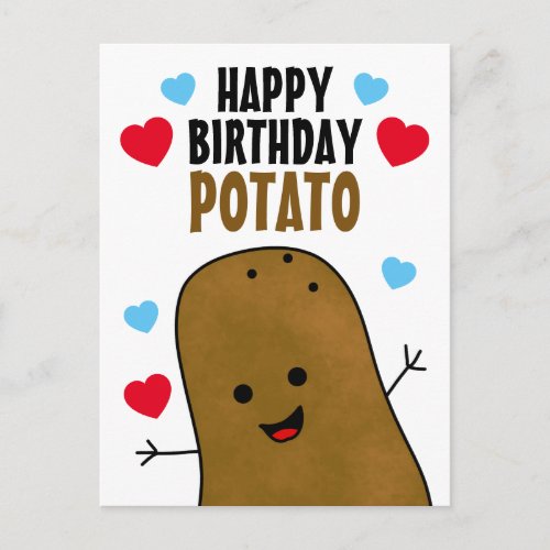 Happy Birthday Potato Postcard