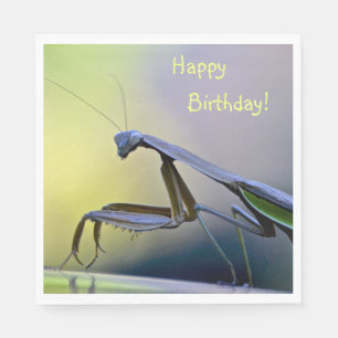 Happy Birthday Praying Mantis Napkins