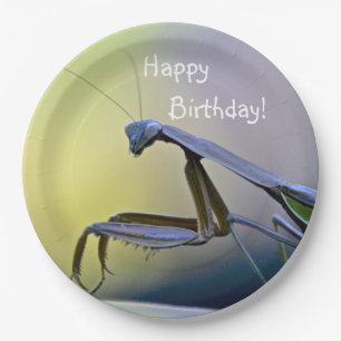 Happy Birthday Praying Mantis Paper Plates