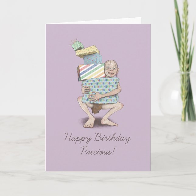Happy Birthday Precious (Lilac) Blank Card (Front)