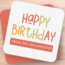 Happy Birthday Preppy Playful Fun Family Greeting Note Card