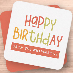 Happy Birthday Preppy Playful Fun Family Greeting Note Card