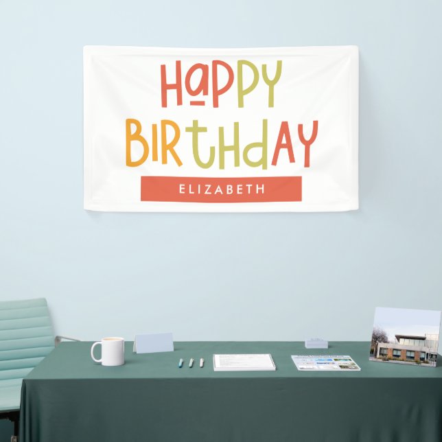AN-Birthday Banner – Preppy Stil, Großes Polyester-Banner 115 X 200 Cm, Wiederverwendbar, Perfekt Als Fotohintergrund Für Mädchen-Geburtstagsparty