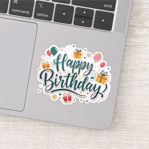 Happy birthday presents sticker