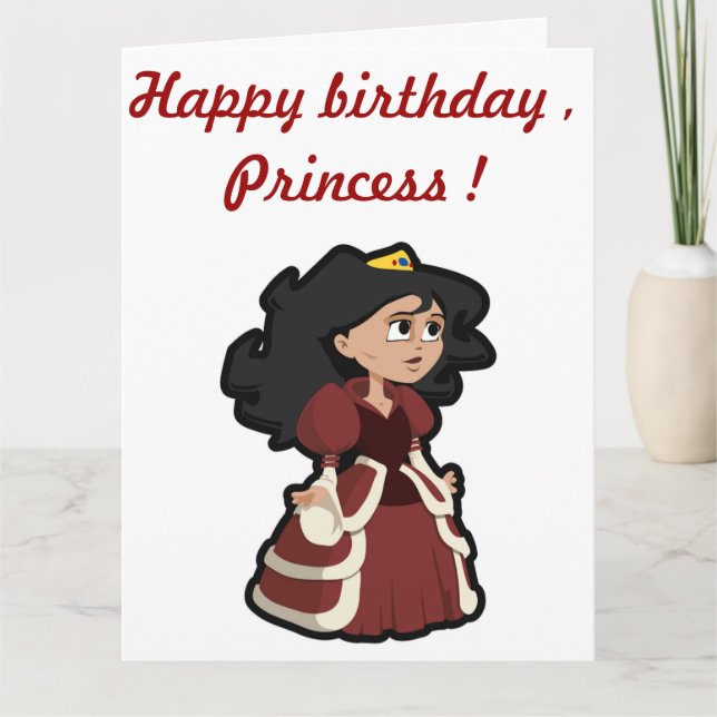 " HAPPY BIRTHDAY" PRETTY PRINCESS CARD (Front)