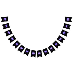 Happy Birthday Pretty Purple Bunting Banner