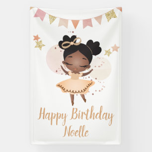 Happy Birthday! Princess Ballerina w/Bow Birthday Banner