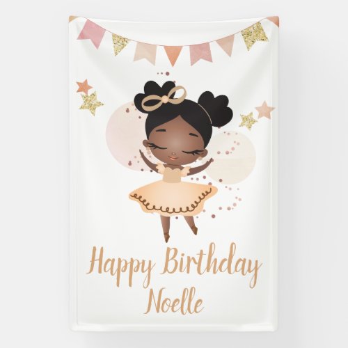 Happy Birthday Princess Ballerina wBow Birthday Banner