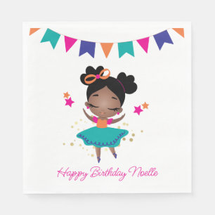 Happy Birthday! Princess Ballerina w/Bow Birthday Napkins