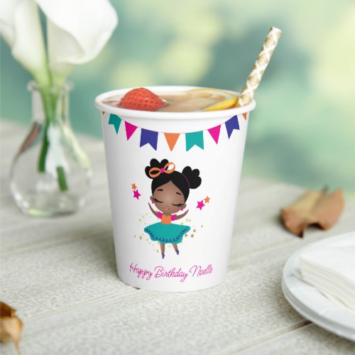 Happy Birthday Princess Ballerina wBow Birthday Paper Cups