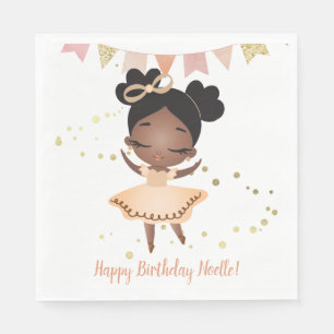 Happy Birthday! Princess Ballerina w/Bow Napkins