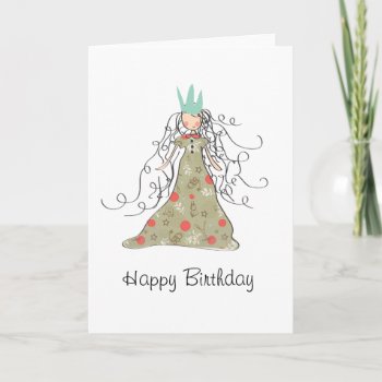 Happy Birthday Princess Card by SarahLoCascioDesigns at Zazzle