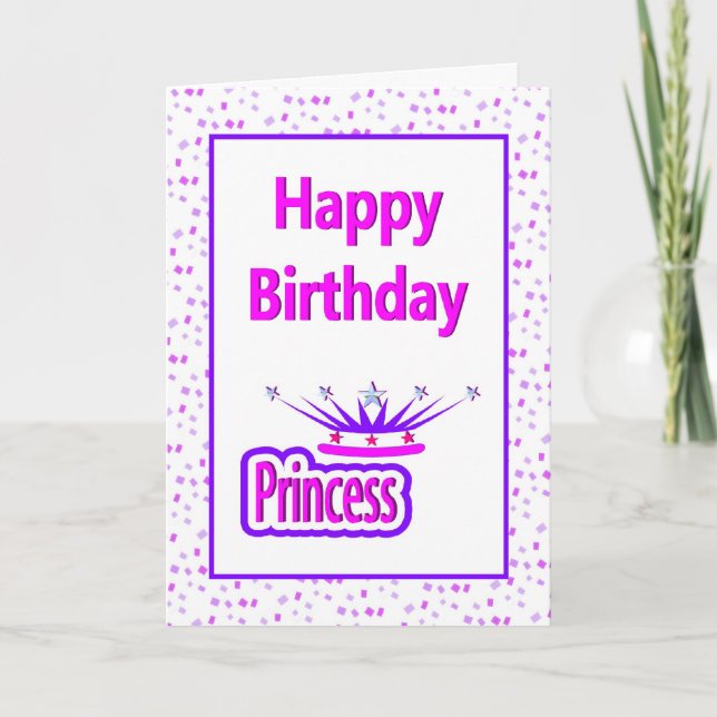 Happy Birthday Princess Card (Front)