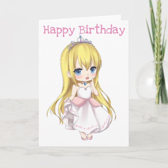 Happy Birthday Princess Card (Front)