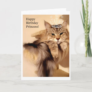 Happy Birthday Princess girls greeting card blank