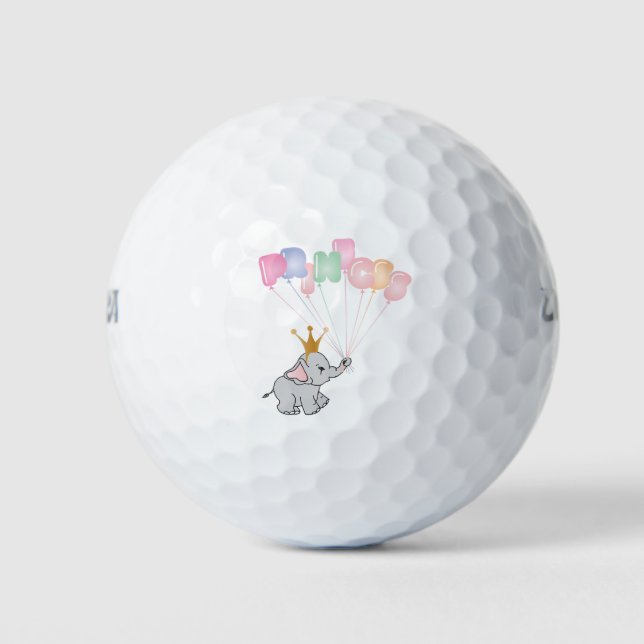 Happy Birthday Princess Images Baby Elephant Golf Balls (Front)