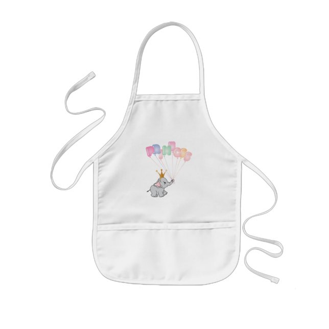 Happy Birthday Princess Images Baby Elephant Kids' Apron (Front)