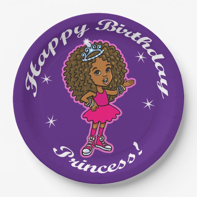 Happy Birthday Princess! Paper Plates (Front)