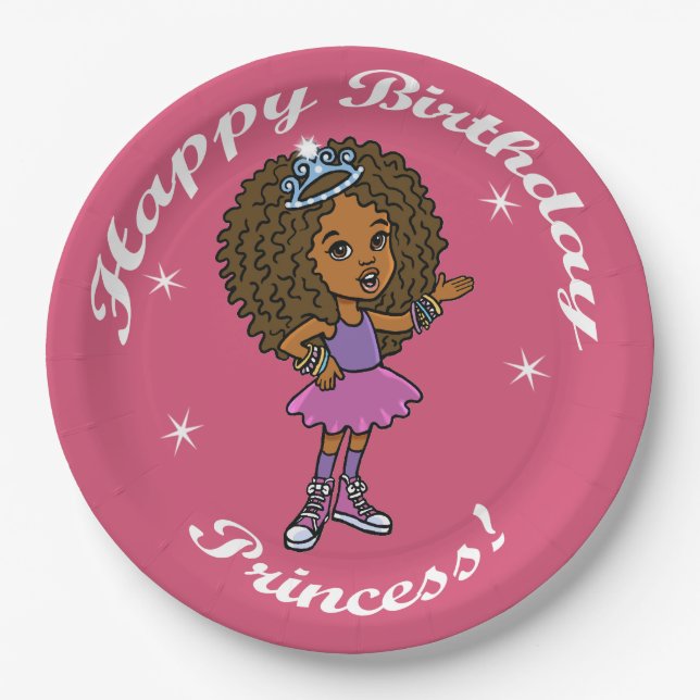 Happy Birthday Princess! Paper Plates (Front)