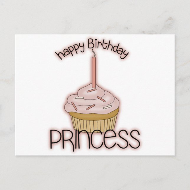 Happy Birthday Princess Postcard (Front)