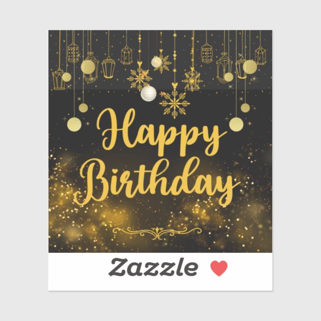 Happy Birthday Printed Sticker (Sheet)