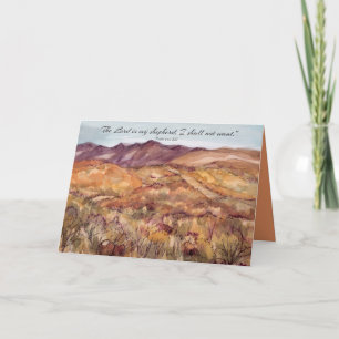 Happy Birthday Psalm 23 Scripture Bible Desert Card