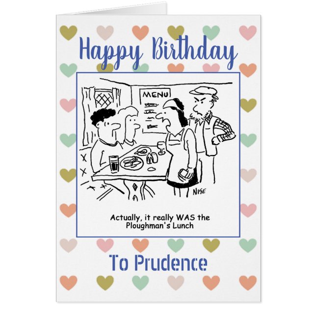 Happy Birthday Pub Food Lover Cards (Front)