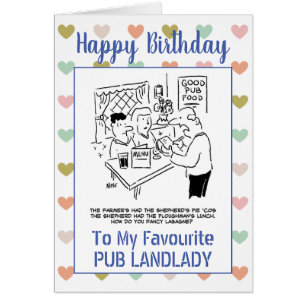 Happy Birthday Pub Landlady