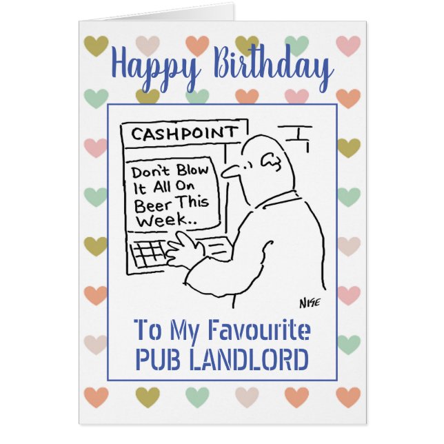 Happy Birthday Pub Landlord (Front)