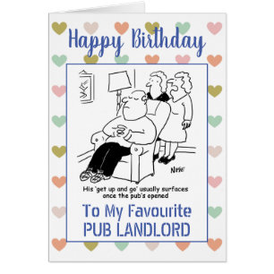 Happy Birthday Pub Landlord Cards