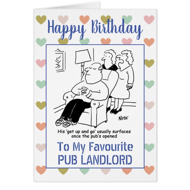 Happy Birthday Pub Landlord Cards (Front)