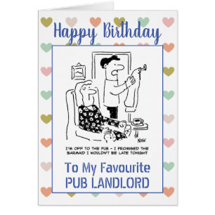 Happy Birthday Pub Landlord Cards