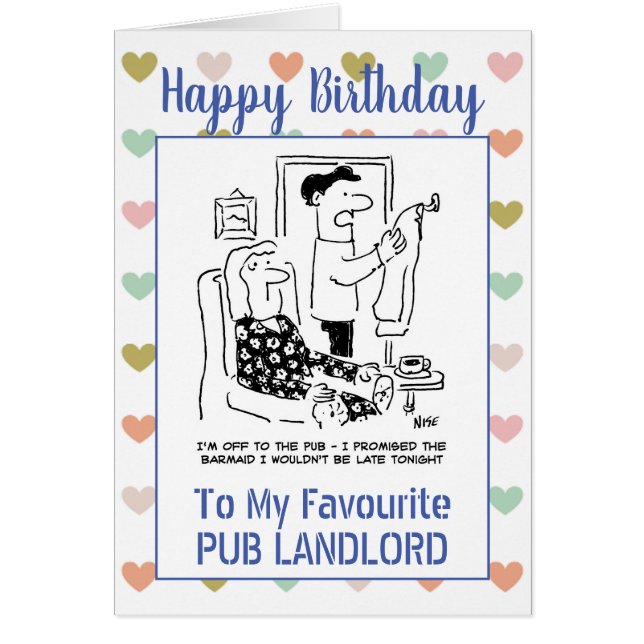 Happy Birthday Pub Landlord Cards (Front)