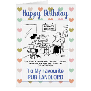 Happy Birthday Pub Landlord Cards
