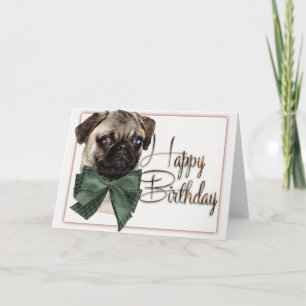 Happy Birthday Pug Card