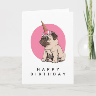 Happy Birthday | Pugicorn Card