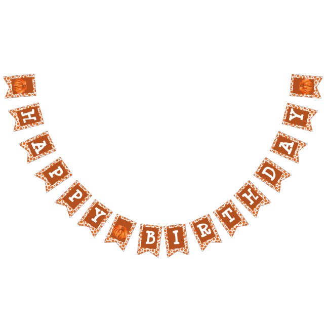 Happy Birthday Pumpkin Party Banner (All)