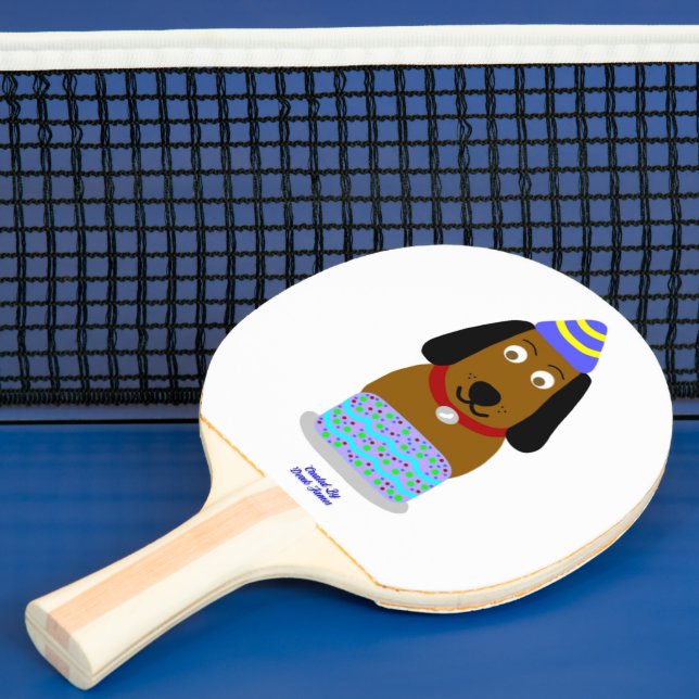 Happy Birthday Pup Ping Pong Paddle (Insitu)